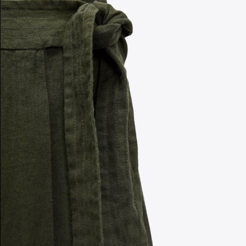 Zara Dark Green Midi Skirt - Picture 8 of 9